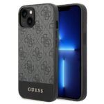 Guess GUHCP14SG4GLGR iPhone 14 6,1″ szary/grey hard case 4G Stripe Collection