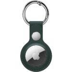 Apple-Airtag-Leather-case-Midnight-Green