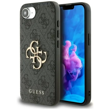 Калъф от
Guess PU 4G Metal Logo Case за iPhone 16e Grey