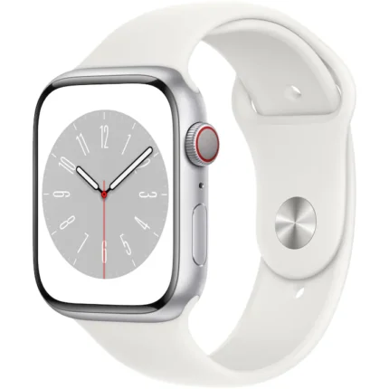 Apple Watch Series 8 GPS 45mm Silver Aluminium Case with White Sport Band - Regular