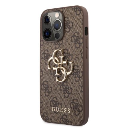 Калъф Guess PU 4G Metal Logo Case for iPhone 13 Pro Brown