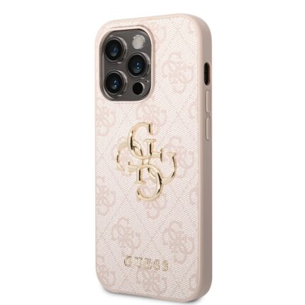 Калъф от Guess PU 4G Metal Logo Case за iPhone 14 Pro Max - Pink