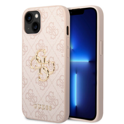 Калъф от Guess PU 4G Metal Logo Case за iPhone 15 Pink