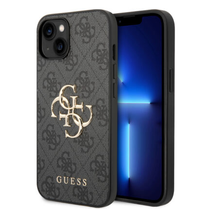 Калъф от Guess PU 4G Metal Logo Case за iPhone 15 Plus Grey