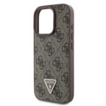 Калъф от Guess PU 4G Strass Triangle Metal Logo Case + Crossbody Strap за iPhone 16 Pro Max Brown - Image 3