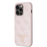 Калъф от Guess PU 4G Strass Triangle Metal Logo Case за iPhone 15 Pro Pink - Image 2