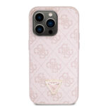 Калъф от Guess PU 4G Strass Triangle Metal Logo Case за iPhone 15 Pro Pink - Image 3