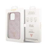 Калъф от Guess PU 4G Strass Triangle Metal Logo Case за iPhone 15 Pro Pink - Image 8