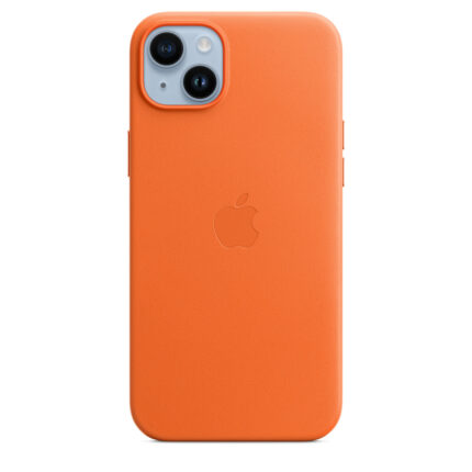 Калъф от Apple за iPhone 14 Plus Leather Case with MagSafe - Orange