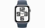 Apple Watch SE2 v2 GPS 44mm Silver Alu Case w Storm Blue Sport Band - S/M - Image 3