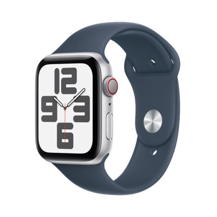 Apple Watch SE2 v2 Cellular 44mm Silver Alu Case w Storm Blue Sport Band - S/M