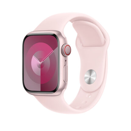 Apple Watch SeriesE9 GPS + Cellular 45mm Pink Aluminium Case with Light Pink Sport Band - S/M