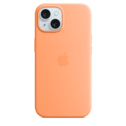 Калъф от Apple за iPhone 15 Silicone Case с MagSafe - Orange Sorbet