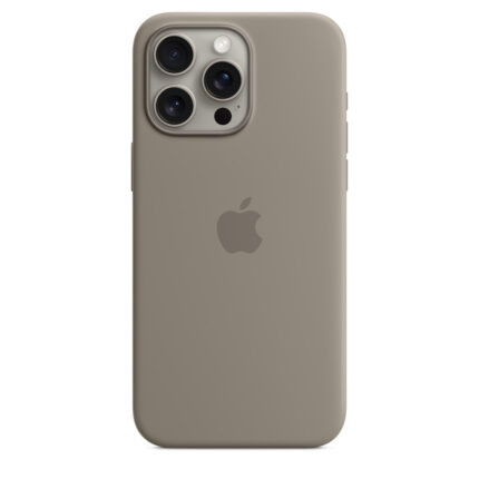 Калъф от Apple за iPhone 15 Pro Max Silicone Case с MagSafe - Clay