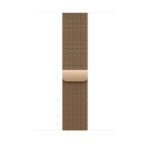 Apple Watch S10 Cellular 42mm Gold Titanium Case with Gold Milanese Loop - Image 2
