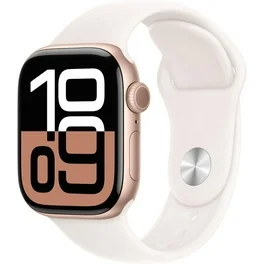 Apple Watch SeriesE9 GPS + Cellular 41mm Starlight Aluminium Case with Starlight Sport Band - M/L