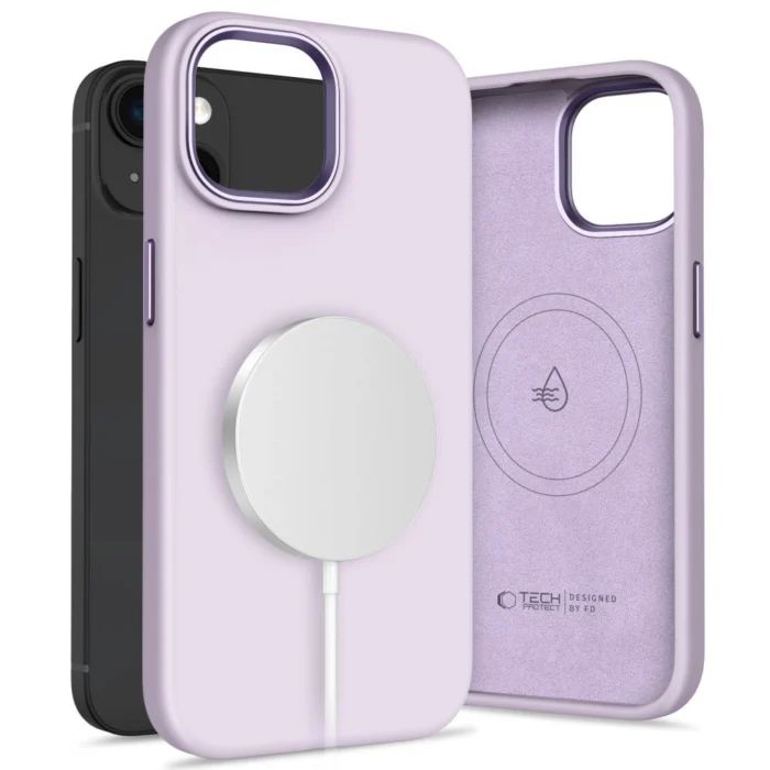 5906302321889.webp Калъф от Tech-
Protect Silicone Pure Magsafe
iPhone 15 Case - Purple - Image 1