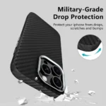 Калъф от Tech-Protect Ion
Carbon MagSafe Case for iPhone
16 Pro Max - Black/Grey - Image 3