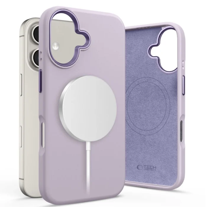 5906302372515.webp Калъф от Tech-
Protect Silicone PU MagSafe
iPhone 16 Case - Purple - Image 1