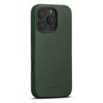Кожен калъф от WOOLNUT Leather Case for iPhone 16 Pro - Green