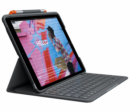 Калъф Logitech Slim Folio за iPad 10.2 inch (7th gen) - Black (UK)