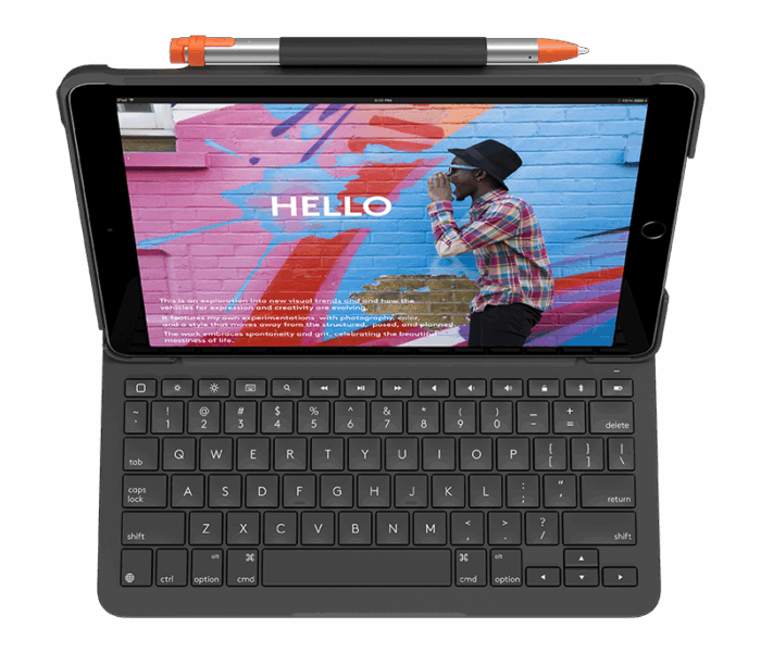 Калъф Logitech Slim Folio за iPad 10.2 inch (7th gen) - Black (UK) - Image 3