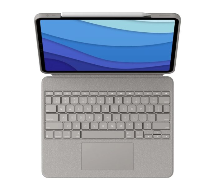 Клавиатура от Logitech Combo Touch Detachable keyboard case with trackpad for iPad Pro 12.9-inch (5th and 6th gen) - Sand - US - Image 2