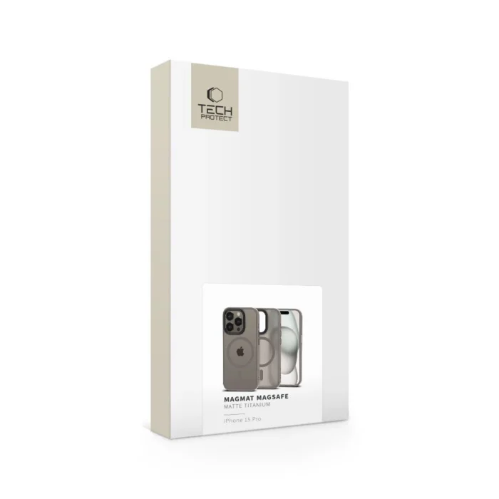 Калъф от Tech-
Protect MagMat MagSafe case за iPhone 15 Pro - titanium matte - Image 2