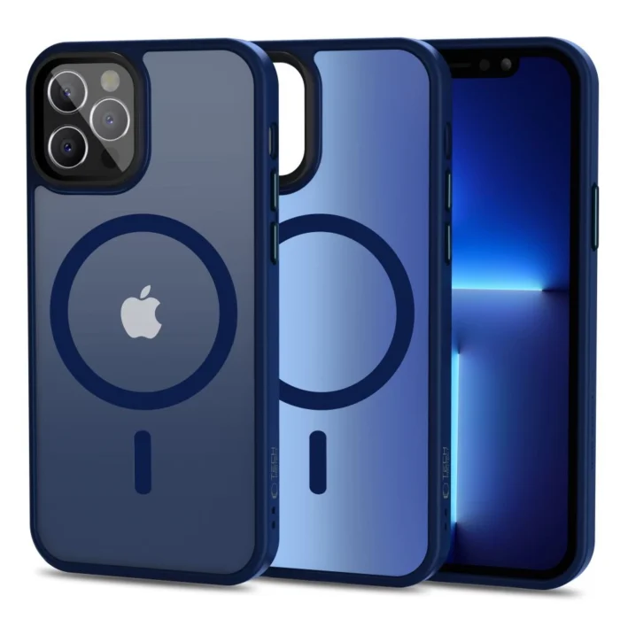 Калъф от Tech-
Protect MagMat MagSafe Case за iPhone 12 / 12 Pro - Matte Navy
Blue - Image 1