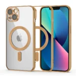 Калъф от Tech-
Protect Mag Shine Line MagSafe
case за iPhone 13 - gold