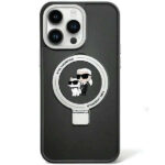 Калъф от Karl Lagerfeld Ringstand Karl and Choupette MagSafe Case за iPhone 15 Black
