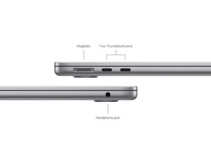Apple 13,6-inch MacBook Air M3 chip with 10C GPU, 16GB Ram, 512GB SSD, Space Gray - Image 4