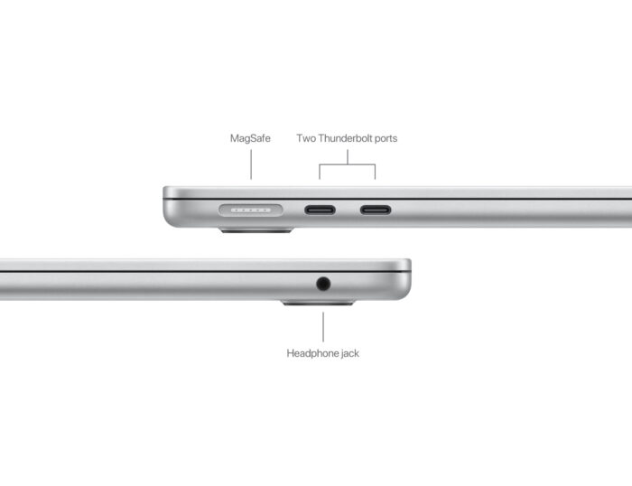 Apple 13,6-inch MacBook Air M3 chip with 10C GPU, 16GB Ram, 512GB SSD, Silver - Image 5