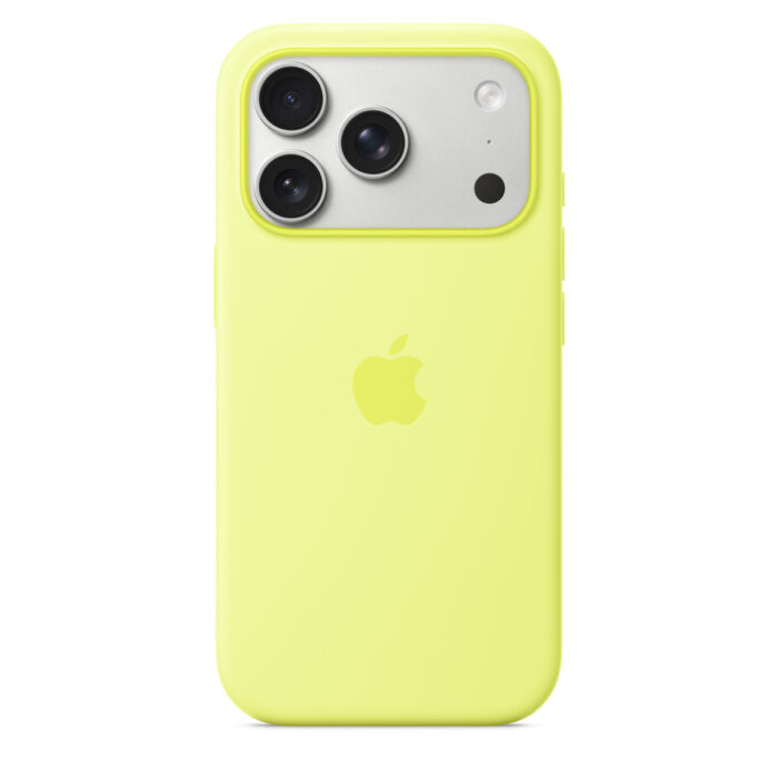 iPhone 17 Pro Silicone Case with MagSafe ? Neon Yellow - Image 1