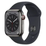 Apple Watch Series 8 GPS + Cellular 41mm Graphite Stainless Steel Case with Midnight Sport Band - Regular