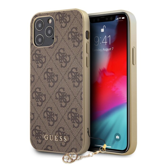 guess-4g-charm-zadni-kryt-pro-iphone-12-pro-max-6-7-brown-1-big_ies3980654.jpg Калъф Guess 4G Charms Case for iPhone 12 Pro Max 6.7 Brown - Image 2