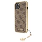 Калъф Case GUESS 4G Charms Collection Hardcase GUHCP13MGF4GBR for Iphone 13 Brown
