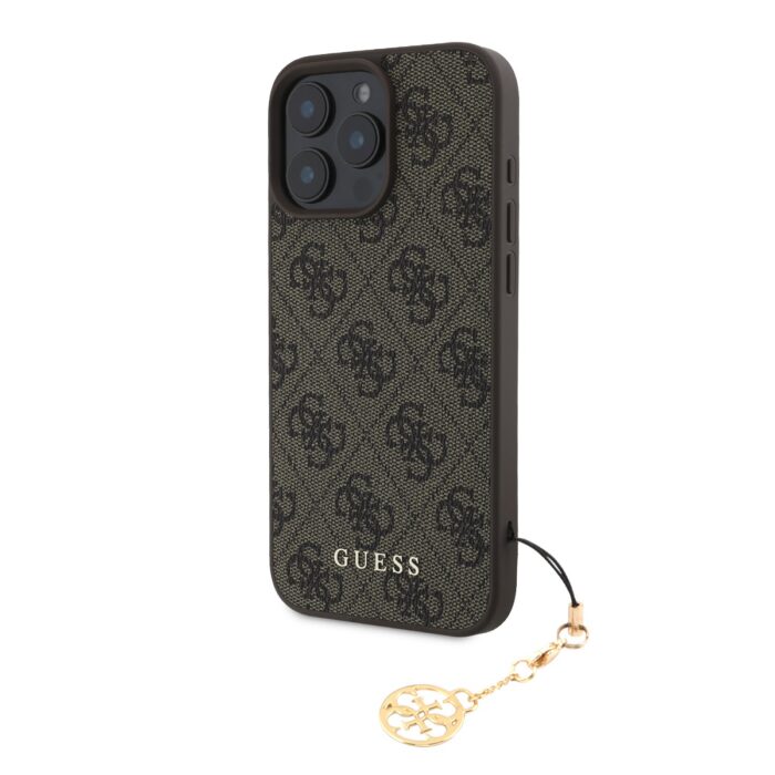 guess-4g-charm-zadni-kryt-pro-iphone-16-pro-max-tone-on-tone-brown_ie13222882.jpg Калъф от Guess 4G Charm Case за iPhone 16 Pro Max Tone on Tone Brown - Image 1