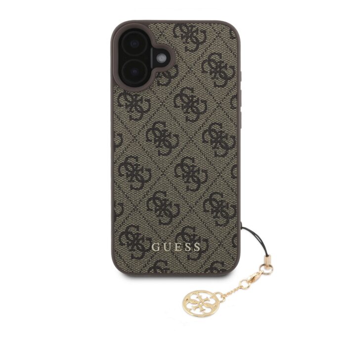 guess-4g-charm-zadni-kryt-pro-iphone-16-tone-on-tone-brown-1-big_ies13221191.jpg Калъф от Guess 4G Charm Case за iPhone 16 Tone on Tone Brown - Image 2