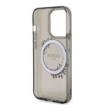 Калъф от Guess PC/TPU Flowers Ring Glossy Logo MagSafe Case за iPhone 14 Pro Max Black - Image 6