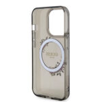 Калъф от Guess PC/TPU Flowers Ring Glossy Logo MagSafe Case за iPhone 15 Pro Max Black - Image 6