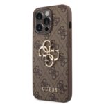 Калъф от Guess PU 4G Metal Logo Case за iPhone 14 Pro Brown