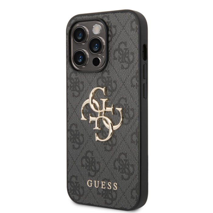 Калъф от Guess PU 4G Metal Logo Case за iPhone 15 Pro Max - Сив - Image 2