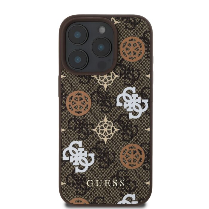 Калъф от Guess PU 4G Peony MagSafe Case for iPhone 16 Pro Max Brown - Image 2