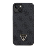 Калъф от Guess PU 4G Strass Triangle Metal Logo Case за iPhone 15 Black - Image 3