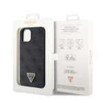 Калъф от Guess PU 4G Strass Triangle Metal Logo Case за iPhone 15 Black - Image 8