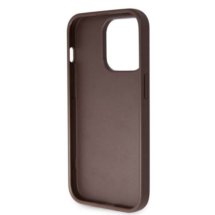 Калъф от Guess PU 4G Strass Triangle Metal Logo Case за iPhone 15 Pro Brown - Image 7