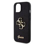 Калъф от Guess PU Fixed Glitter 4G Metal Logo Case за iPhone 15 Black - Image 5