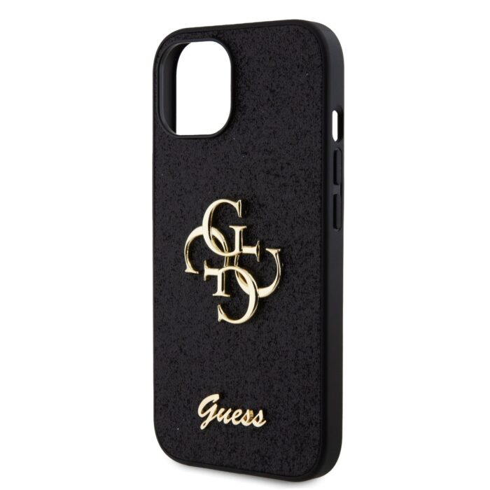 guess-pu-fixed-glitter-4g-metal-logo-zadni-kryt-pro-iphone-15-black-4-big_ies11898826.jpg Калъф от Guess PU Fixed Glitter 4G Metal Logo Case за iPhone 15 Black - Image 5