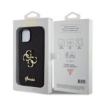 Калъф от Guess PU Fixed Glitter 4G Metal Logo Case за iPhone 15 Black - Image 7